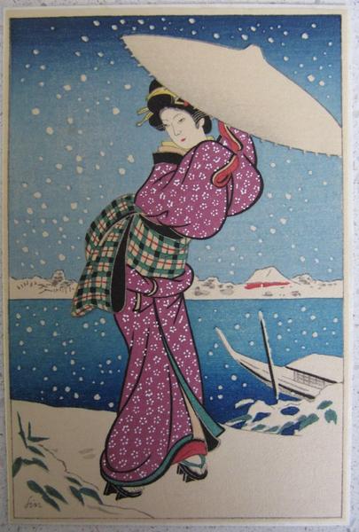 Bijin in Snowstorm