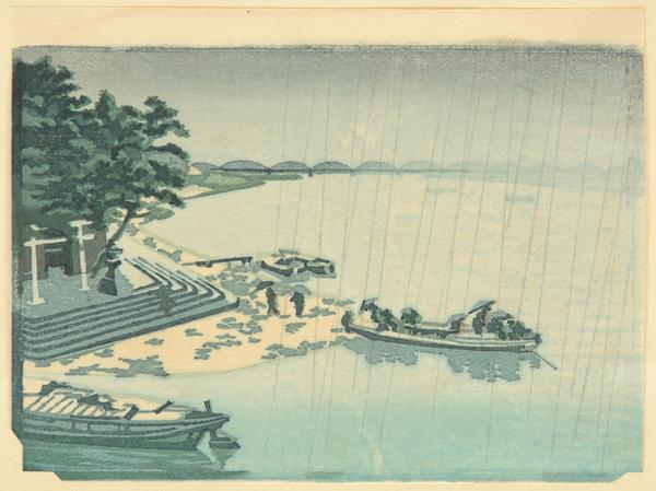 Sumiyoshi Bay in Rain