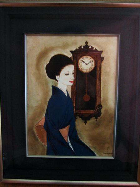 Clock and Beauty- oil painting