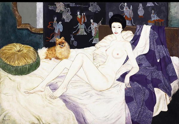 Pomeranian and Woman