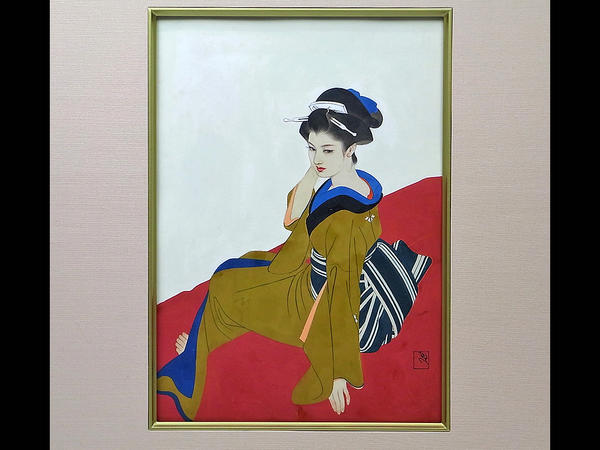 Bijin on red seat