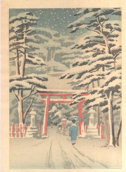 Yoshida Shrine in Snow