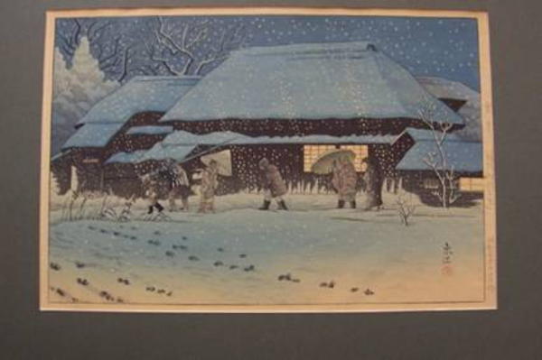 Getting dark in Snow (Kani, Near Itabashi)