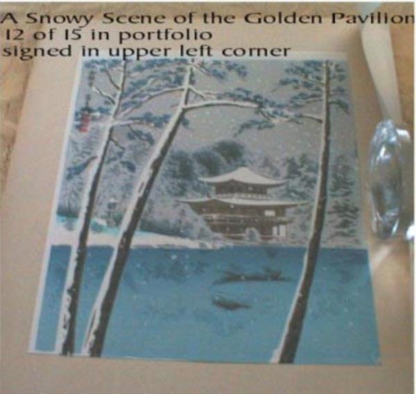 Snowy Scene of the Golden Pavilion