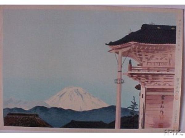 Fuji viewed from the Moto-zenkoji Temple in Kofu