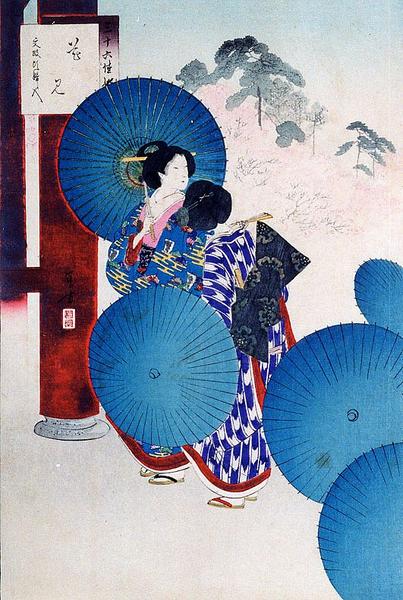 Ladies in the Bunsei era enjoying cherry blossoms