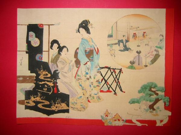 Bijin dressing in Kimono