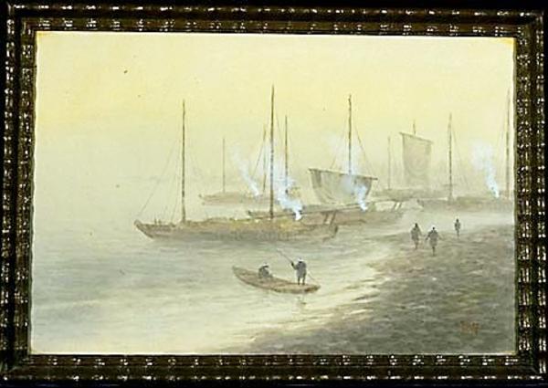 Ships at shore