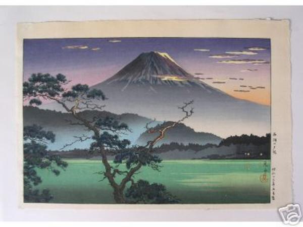 Fuji from Lake Sai - Evening View from Lake Sai