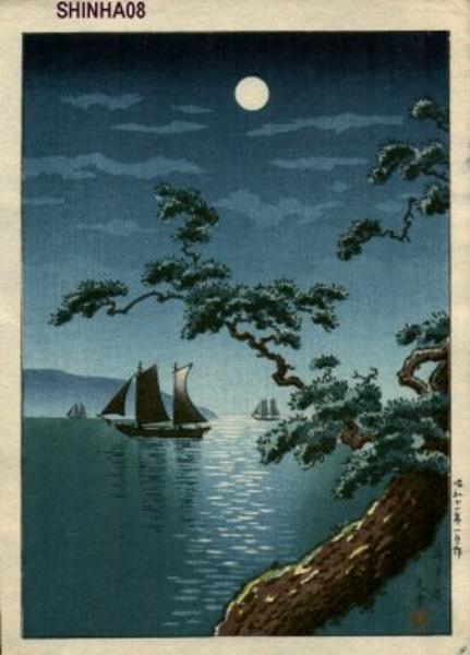 Maiko Sea Shore or Sailboats at Sunset