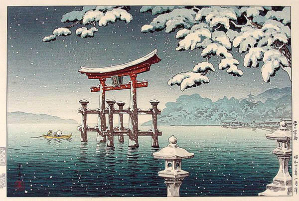 Snow at Miyajima