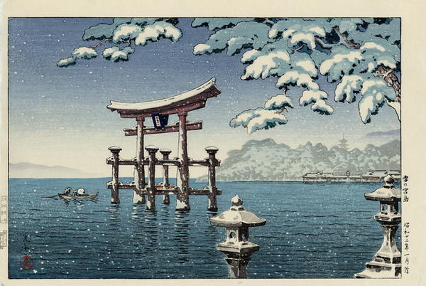 Snow at Miyajima