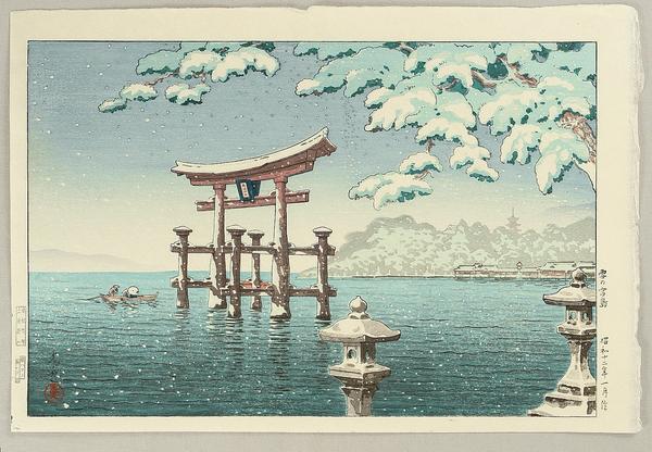 Snow at Miyajima