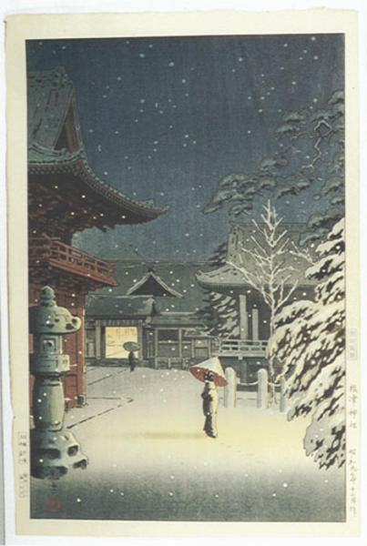 Snow at Nezu Shrine (Woman in Snow)