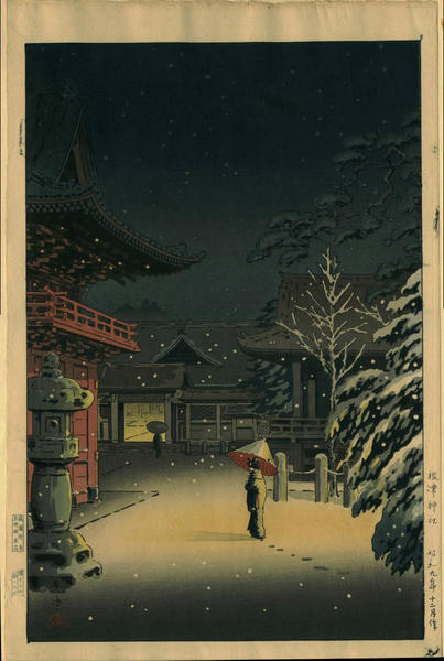 Snow at Nezu Shrine (Woman in Snow)