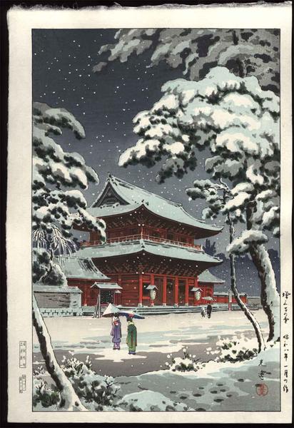 Zojoji Temple in Snow