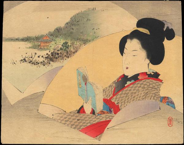 A Bijin Imagining Shinobazu Pond