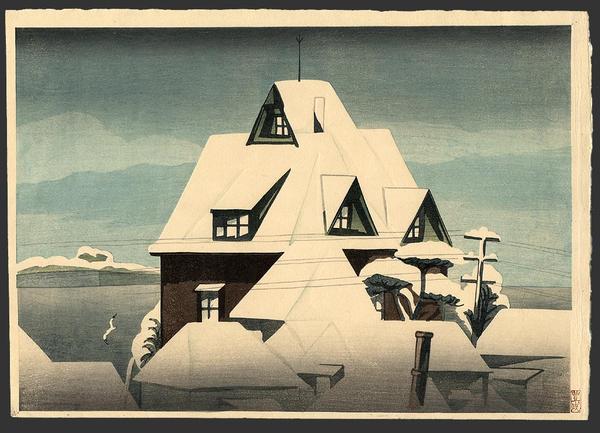 Snowy rooftops