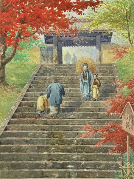 Stairs to temple gate