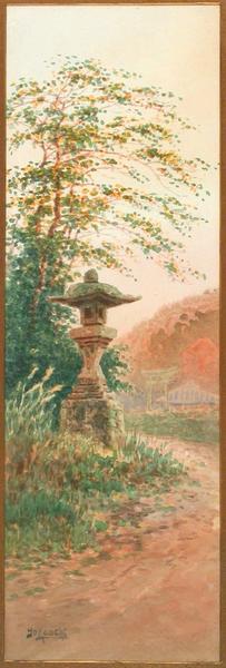 Lantern by dirt road