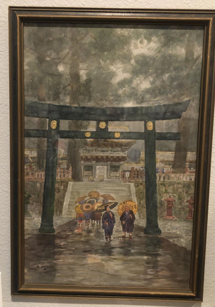 Temple Torii Gate in Rain