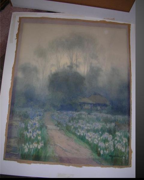 Cottage and Iris Garden