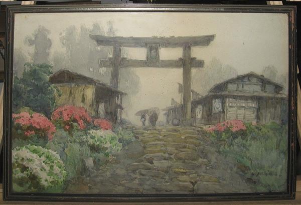 Figures Under a Torii Gate