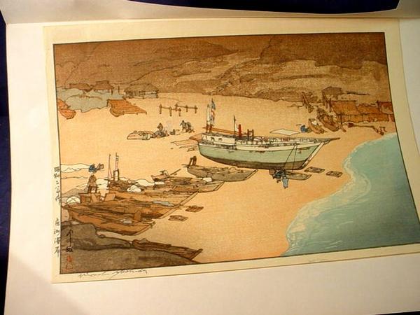 Unknown, beach and boats