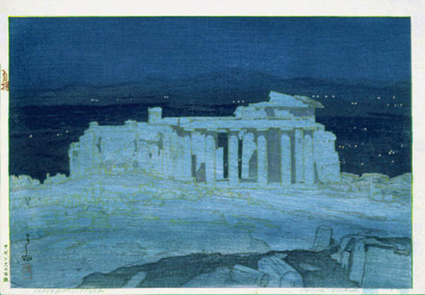The Acropolis Ruins at Night