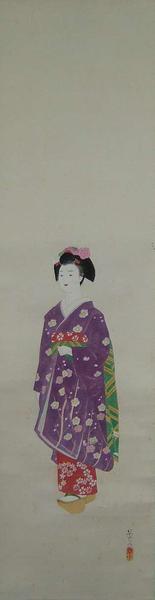 Bijin in Purple Kimono
