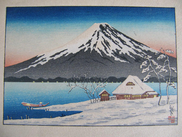 Snowy Hut by Fuji