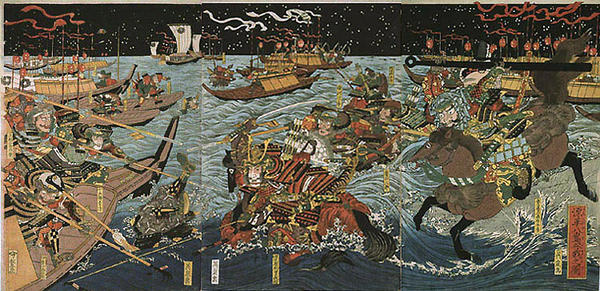 The Battle at Yashima between Genji and Heike
