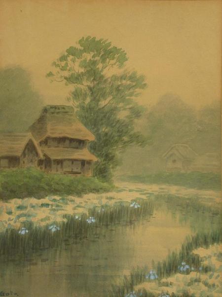 Farmhouse with Iris