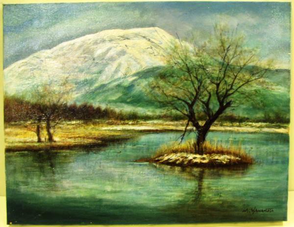 View of Mt Ibuki from Mishima-ike