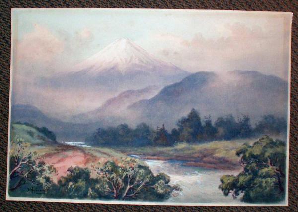Fuji with flowing stream