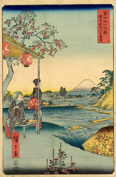 View of Fuji from the 'Fuji View' tea-house, Zoshiga-ya