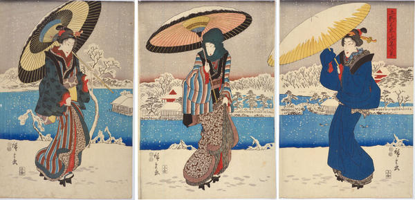 Snow at Shinobazu Pond, Ueno