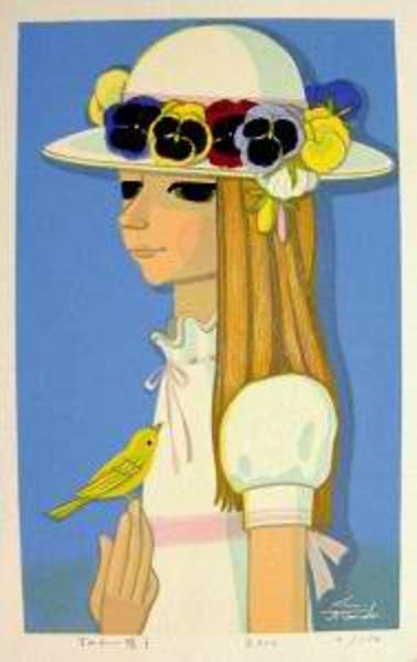 A hat with violets