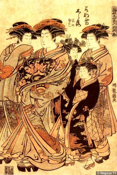 Courtesans in their New Year's Finery