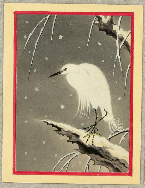 Heron on a Snowy Night