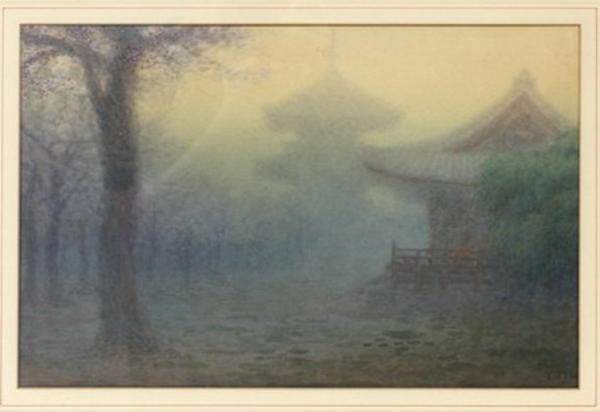 Temple Pagoda in Mist