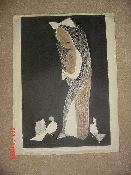 Doves and Girl
