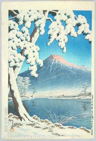 Mt Fuji After Snow at Tagonoura Bay