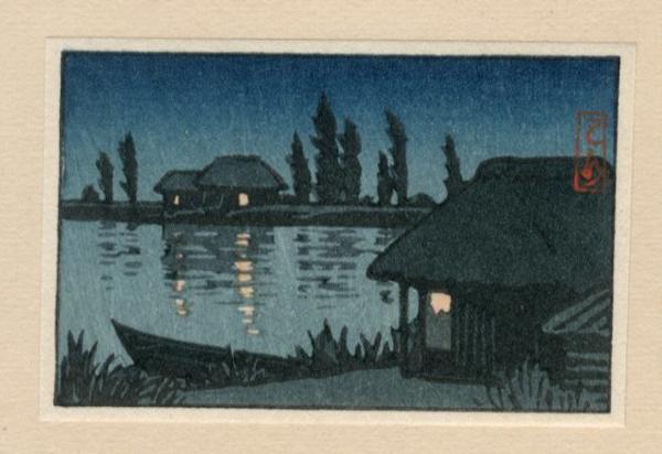Farmlet by River at Night