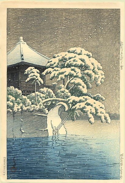 Snow at Godaido, Matsushima