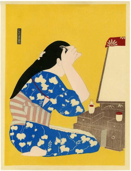 Woman Sitting Before a Mirror