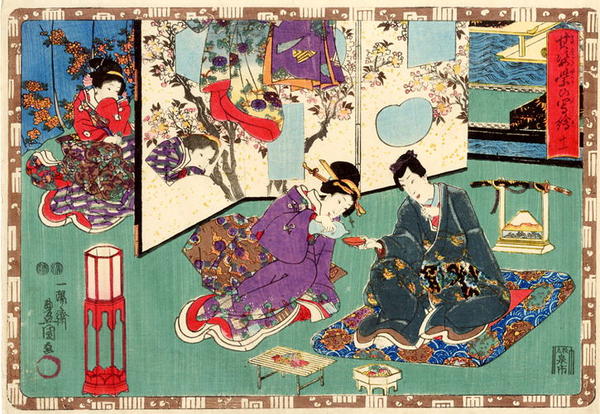 CH 11- A concubine serving sake for Prince Genji