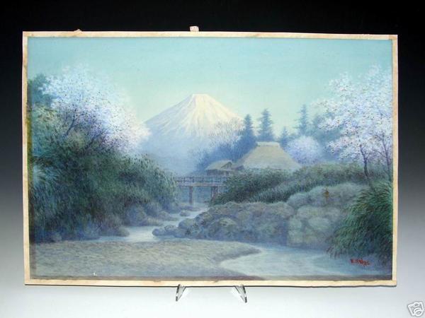 Farmlet by Mt Fuji in Spring