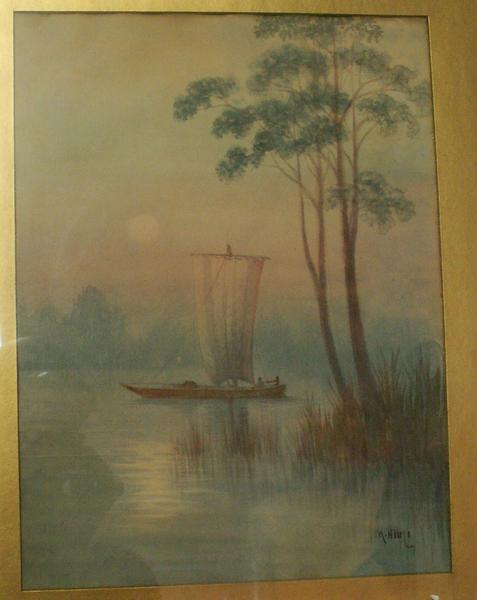 Sailboat on lake