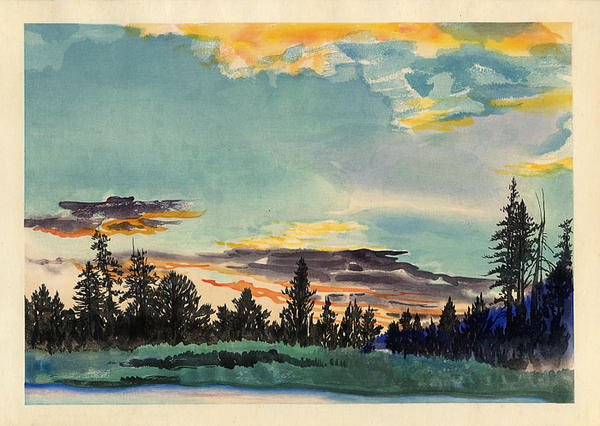 Evening Glow at Lyell Fork, Tuolumne Meadows
